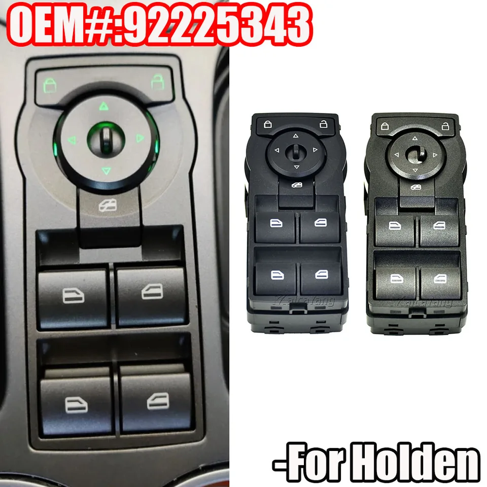 Red/Green New Electric Power Master Window Switch 92225343 pre Holden ve Commodore 2006 2007 2008 2009 2010 2012-2013