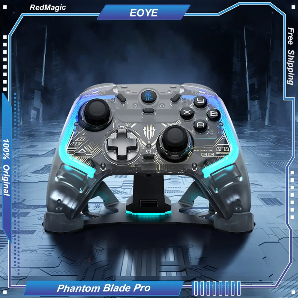 Redmagic Phantom Blade Pro GamePad Force Spätná väzba 3-režim BT/2,4G/káblová sála/lineárna spúšťacia RGB pre prepínač/PC/Android/iOS/Steam