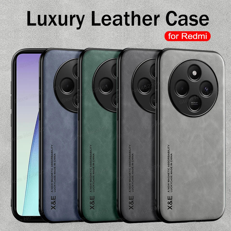 Redmi 14C Luxusné puzdro na ovčie kože s ovčím kože pre puzdro pre Xiaomi Redmi 14c 13c 12c 10c Matt Hard Shock Proof Bumper Redmi 13 12 10 puzdro