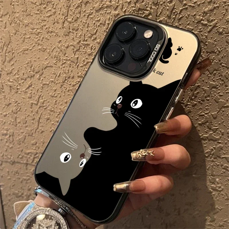Redmi Poznámka 13 11 12 Pro Plus 5G Cute Cartoon Black Cat Telefón puzdro pre Xiaomi Redmi Note 11S 12S 10S 10 Pro Redmi 12 13C 4G Cover