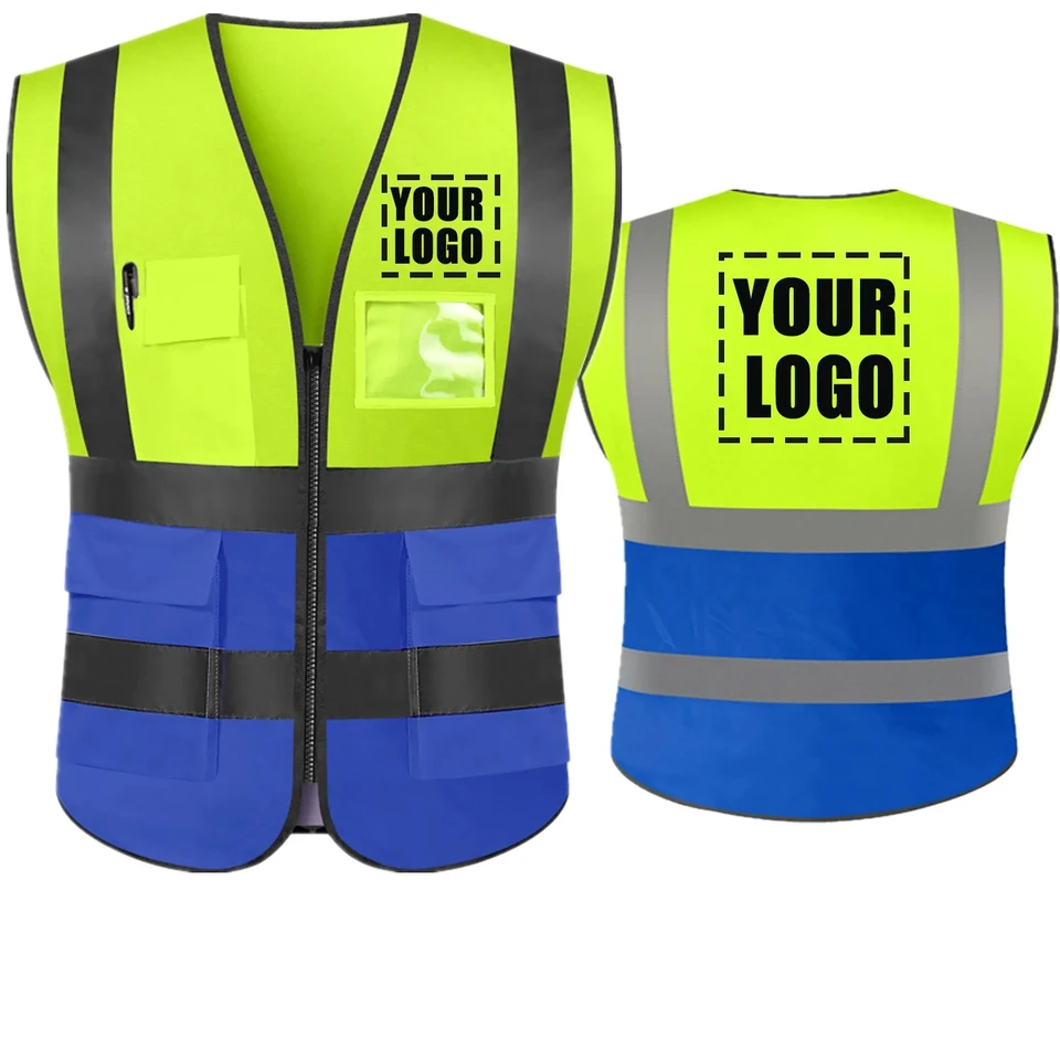 Reflexná bezpečnostná vesta High Vidibility Custom Logo S-5XL Zabezpečenie ochrany pracovnej vesty Motocyklová bunda vesty vesty vesty