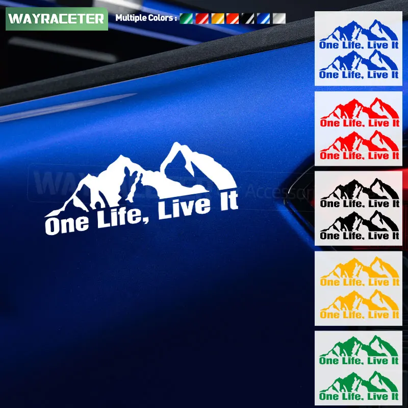 Reflexná nálepka One Life Live It Graphics Vinyl Decal pre Toyota Off Road Mountain Fj Cruiser Land Tacoma Tundra Hilux Rav4