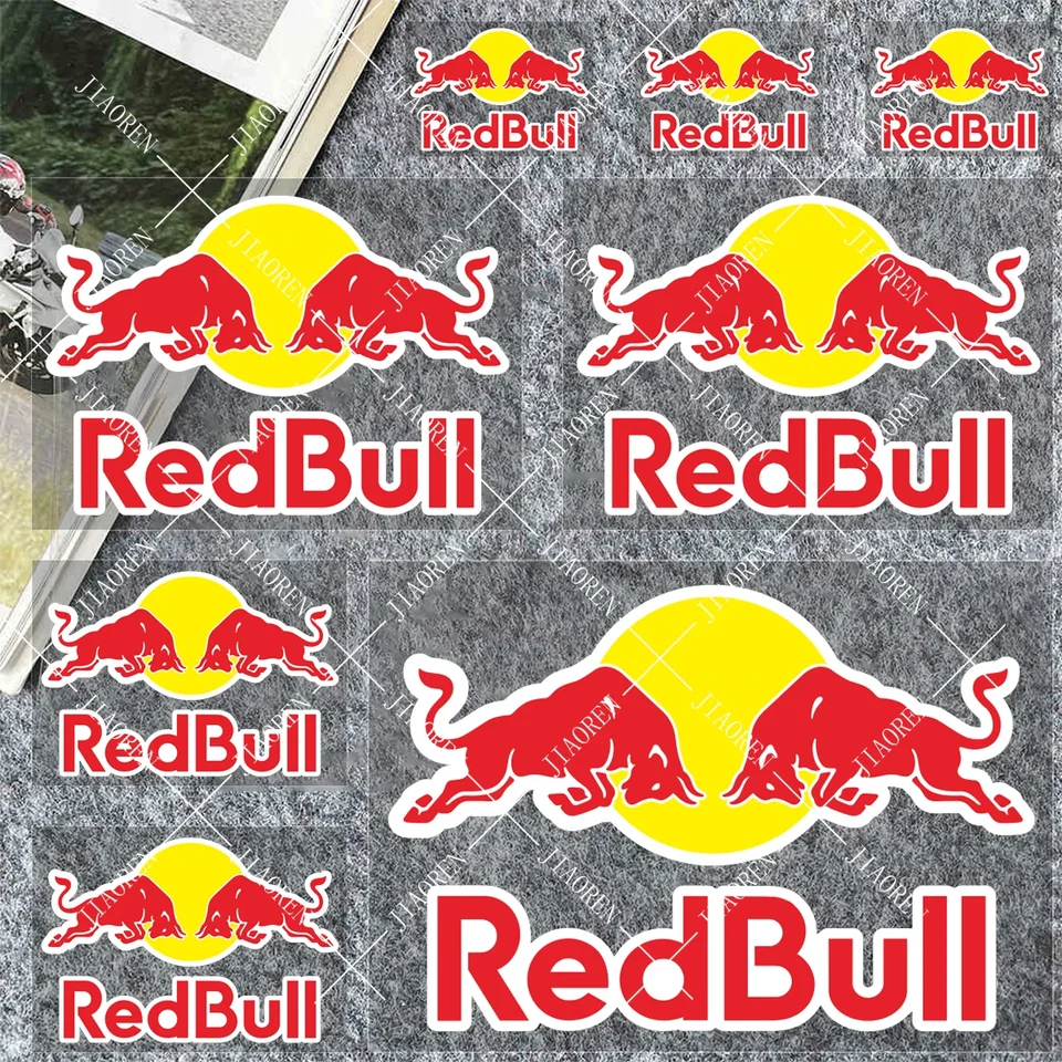 Reflexná nálepka Red Bull Sticker Motocykel prilba automobilu