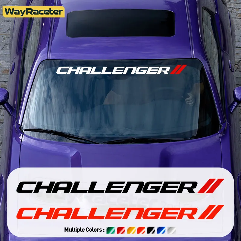 Reflexné auto predné čelné sklo vinylové obtisky Černé sklo okna pre Dodge Challenger Hellcat SRT Demon Accessories