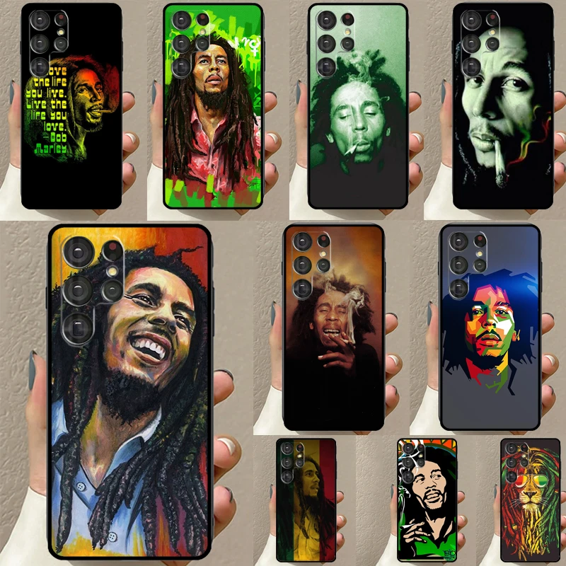 Reggae Bob Marley puzdro pre Samsung Galaxy S23 S21 S22 Ultra S8 S9 S10 POZNÁMKA 10 PLUS POZNÁMKA 20