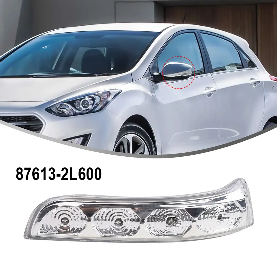Regish Mirror Turn Signal Wing Light Wing Left pre Hyundai I30 2009-12 87614-2L600 Automatický spätný pohľad Mirro Amber Lamp DC 12V plast