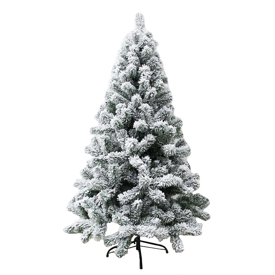 Rekvizity umelý vianočný stromček Flock Snow vianočný stromček pre domácu ozdobu festival dekorácie vianočné párty dekorácie (60 cm70t)