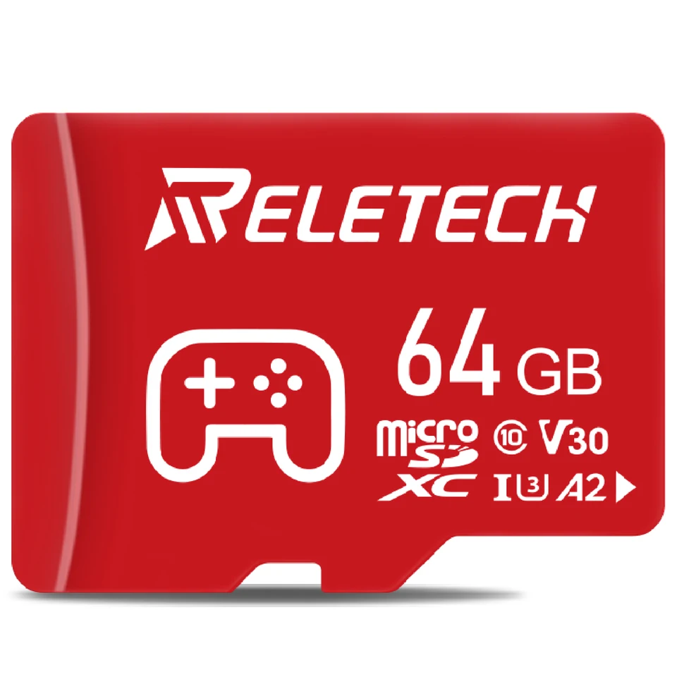 ReleTech U3 A2 Micro SD karta TF Card Consurce Pamäťová karta 64/128/256/512 GB vysokorýchlostná kompatibilita zápisu parný balíček (prehrávanie)
