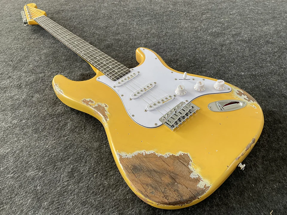 Relic Electric Guitar, mahagón tela javorový krk hardware, nitro lakový povrch je možné prispôsobiť, bezplatná preprava