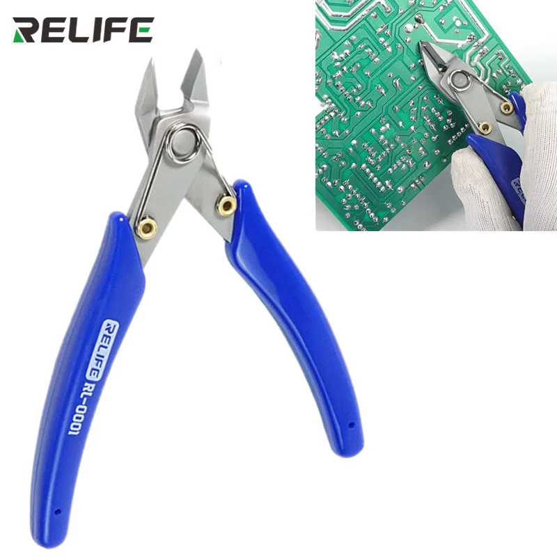 Relife RL-0001 Diagonálne kliešte Vysoká tvrdosť a presný elektronický rezací drôt NIPPER OPRAVA KÁBLA NAPÁJOM
