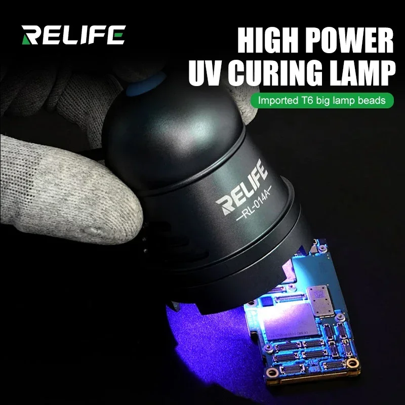 Relife RL-014A Inteligentná UV vytvrdzovacia lampa Zelený olej Rýchle vytvrdzovacie svetlo pre mobilný telefón Základná doska UV Glue Curing Repair Lamp