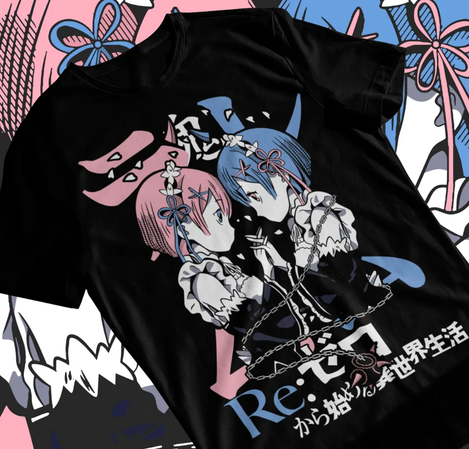 REM RE ZERO THIRNE, SUBARU, Japonec, Cute RE RAM, Unisex Graphic Soft Tee