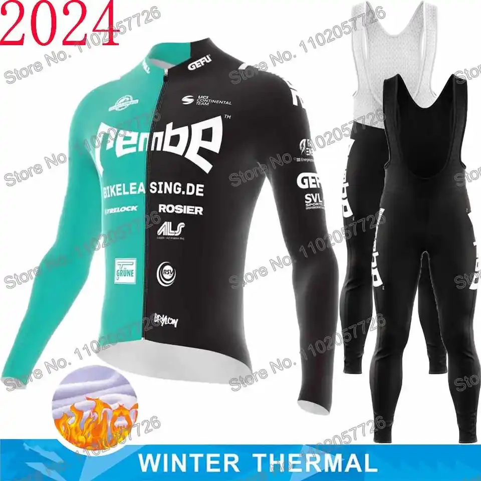 Rembe Pro Cycling Team Sauerland 2024 Cycling Clothing Winter Cycling Jersey Men's Autumn Road Bike tričko MTB Tepelná bunda