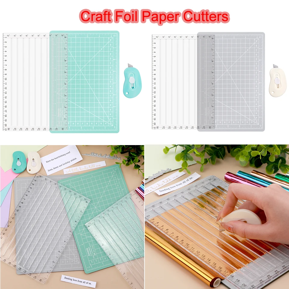 Remeselné papierové rezačky rýchleho zastrihávača pre fóliu a papier s čepeľou Užitočná mriežková čiara Easy Sentiment Strips Orezávanie remeselníkového náradia