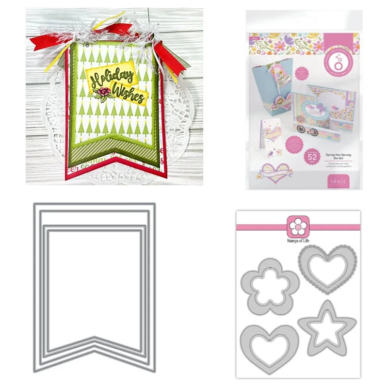 Remeselnícky banner v tvare jar vylepšil plnú hviezdnu kovovú kovovú rezačku s pečiatkami scrapbooking šablón Photo album karta