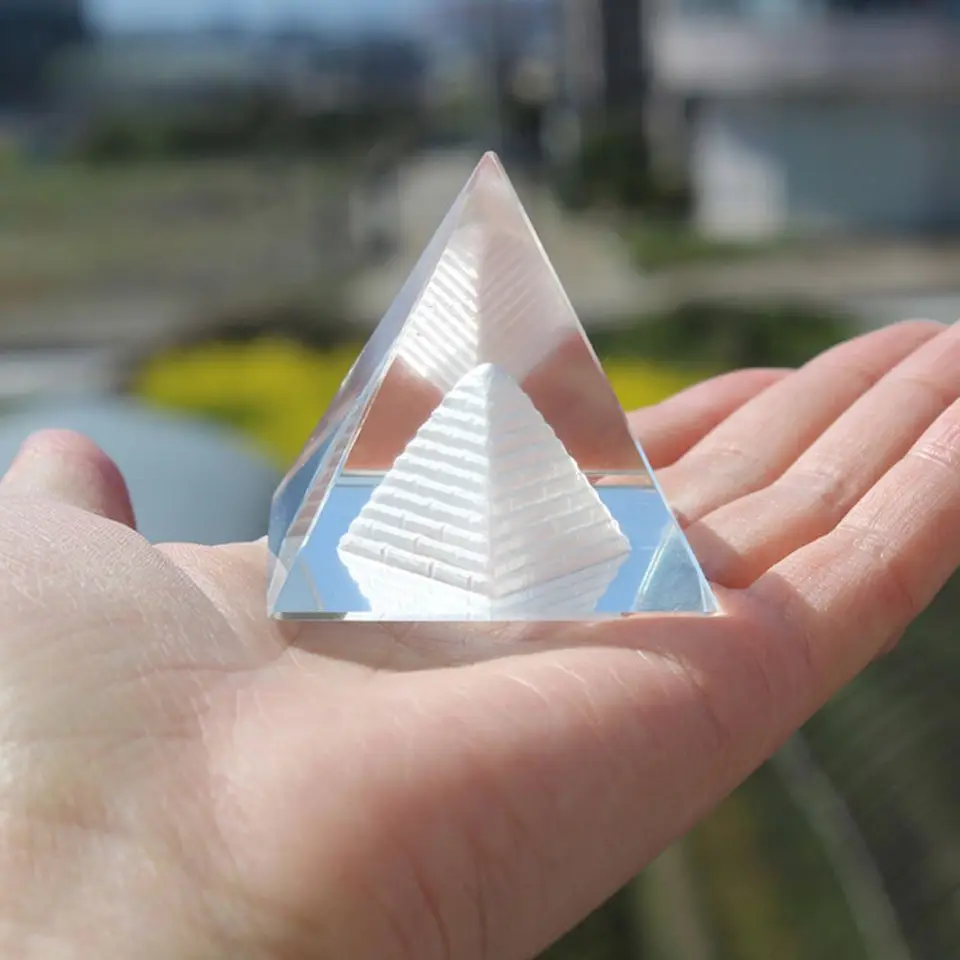 Remeslá reki čakra liečenie 3d Egypt rezbárske dekoratívne ozdoby stereofónne pyramídové kryštálové pyramídové pyramídové dekorácie egypt pyramíd