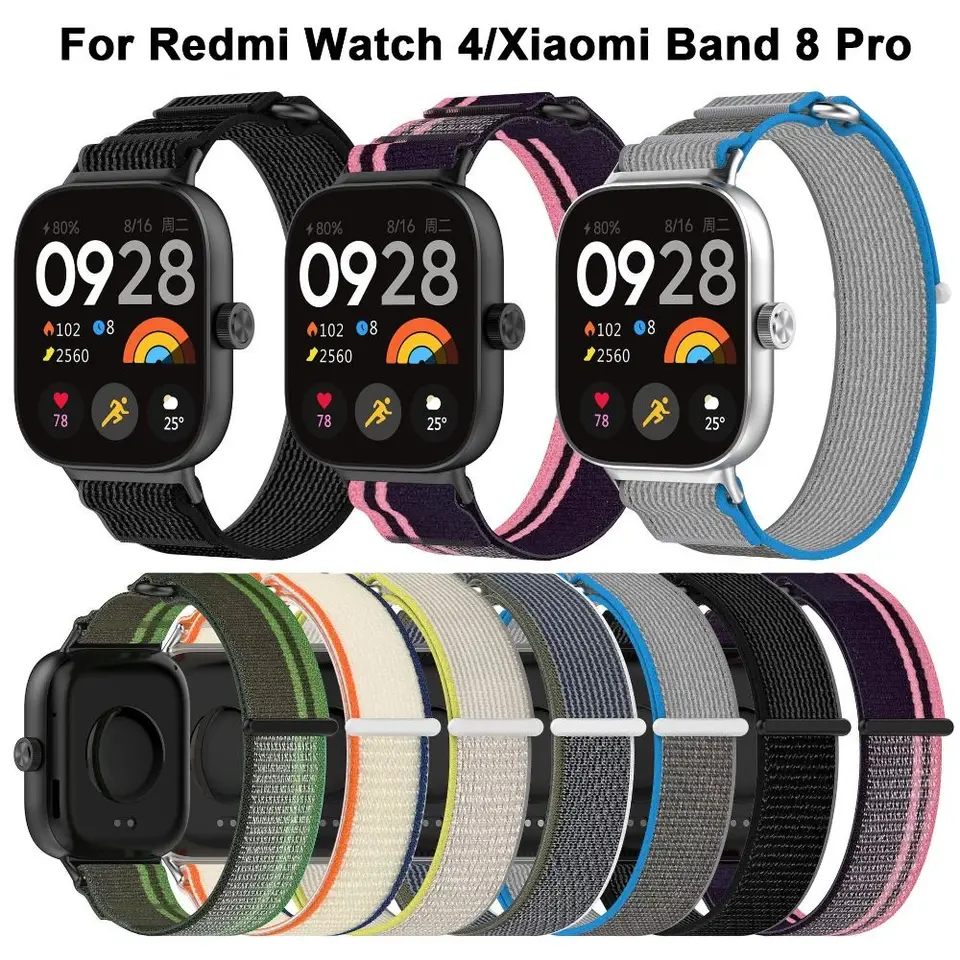 Remienok na nylonovú slučku pre Redmi Watch 4 Nastaviteľné elastické náramkové hodinky pre Xiaomi Mi Band 8 Pro Band Accessories
