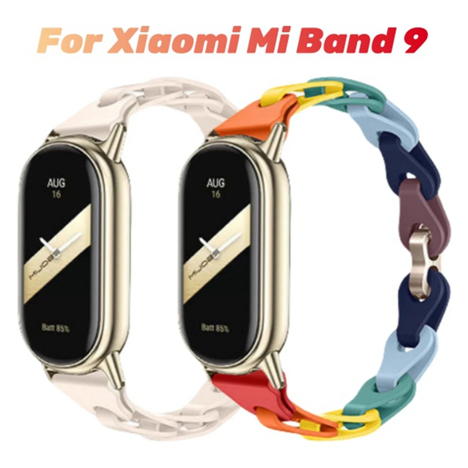 Remienok pre módny štýl pre Xiaomi Mi Band 9 Nové populárne náramok hodiniek pre Xiaomi Miband 9 Band9 Mi9 Hollow Out Silikone Bracelet