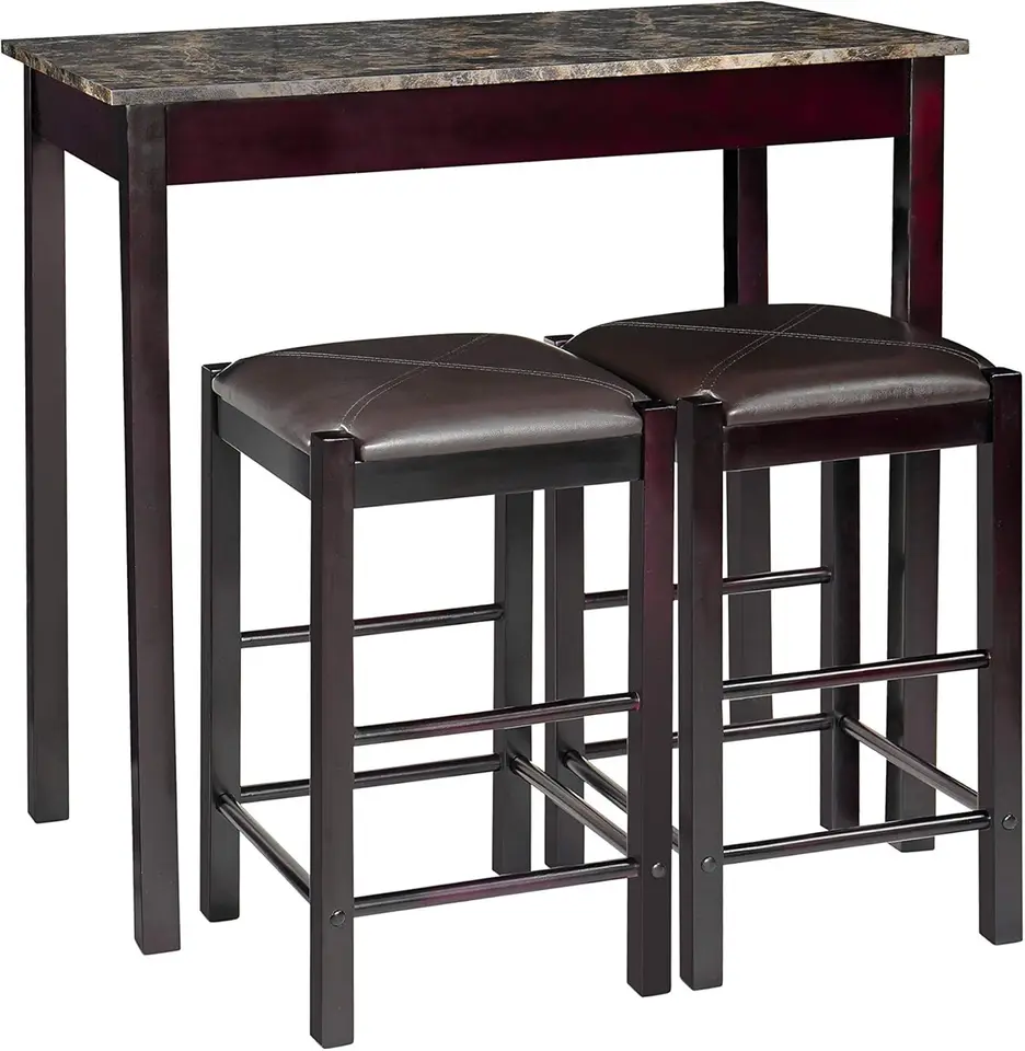 Remington High Top Counter Výška a stôl v krčme s 2 stoličkami, tmavé espresso
