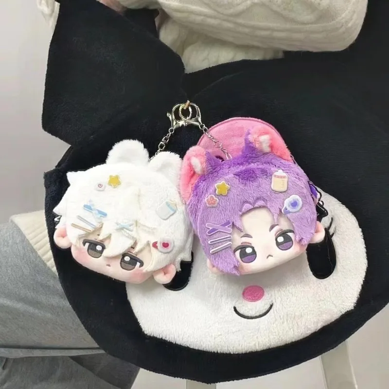 Reo mikage nagi seishiro plyšová minca s kaňalou Cotton Doll Doll Doll Anime Anime rekvity Periférne roztomilé postava peňaženka biela a fialová