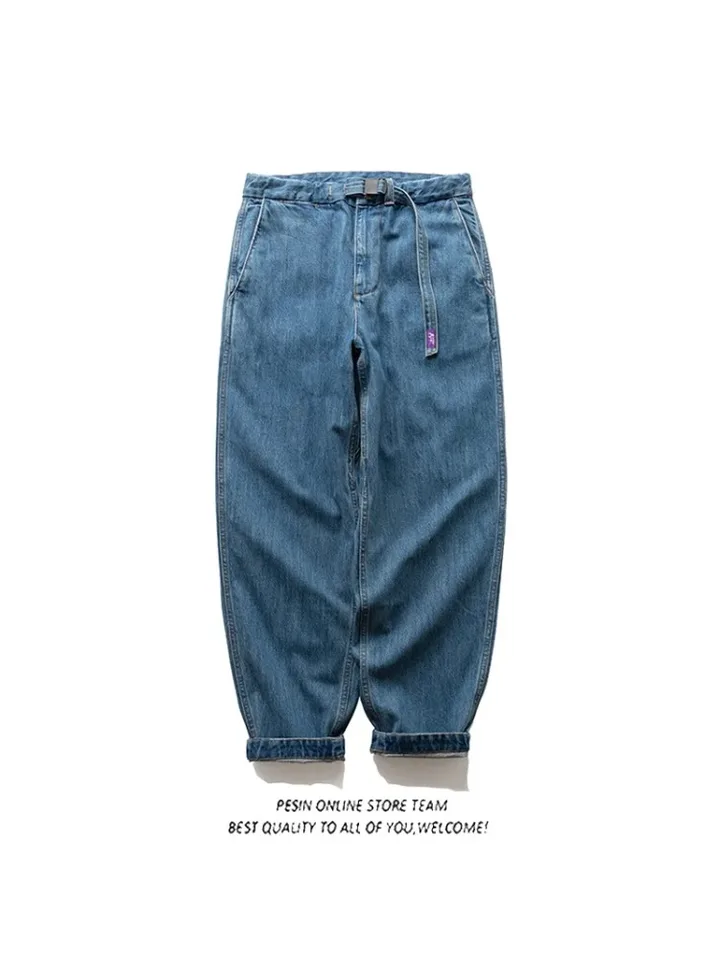 Replika Purple Label Fashion Značka retro zúfalé umývané voľné široké nohy džínsy Japonsko módne Ciboy Outdoor Isters