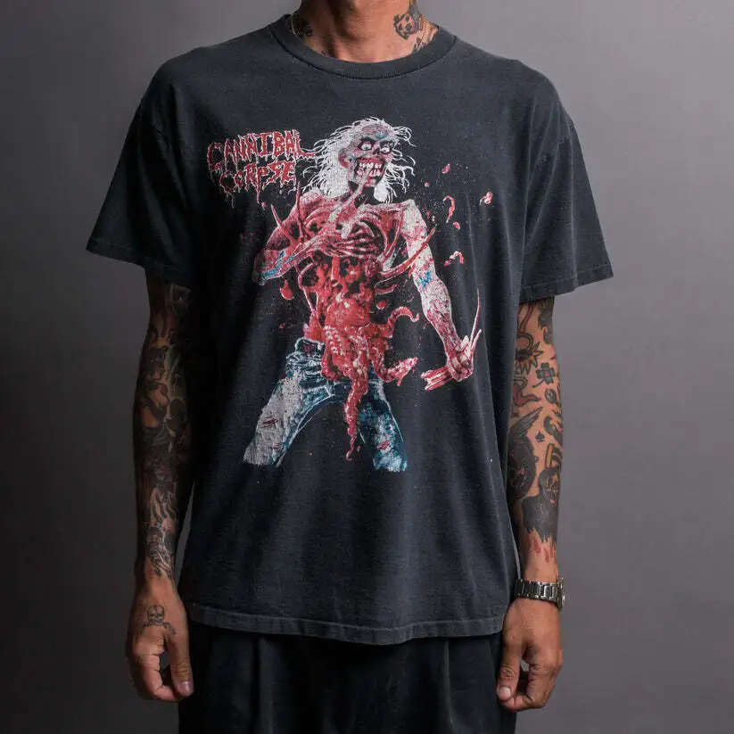 Reprint 90. rokov Cannibal Corpse Stal Back to Life Tričko klasický štýl NH12806