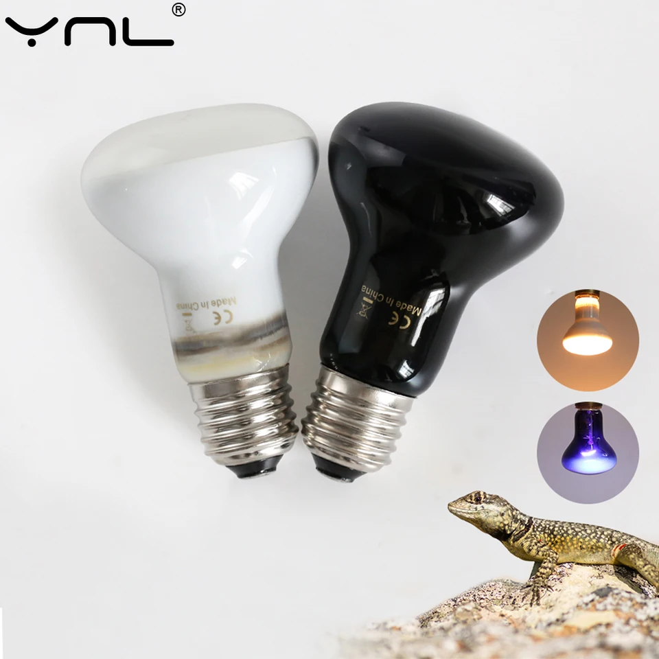 Reptilné vykurovacie žiarovky Žiarovka 220V 75W Thermálne konzervácie Teplo Infračervený lúč pre plazové svetlá žiarovky Amfibian Pet Lamps