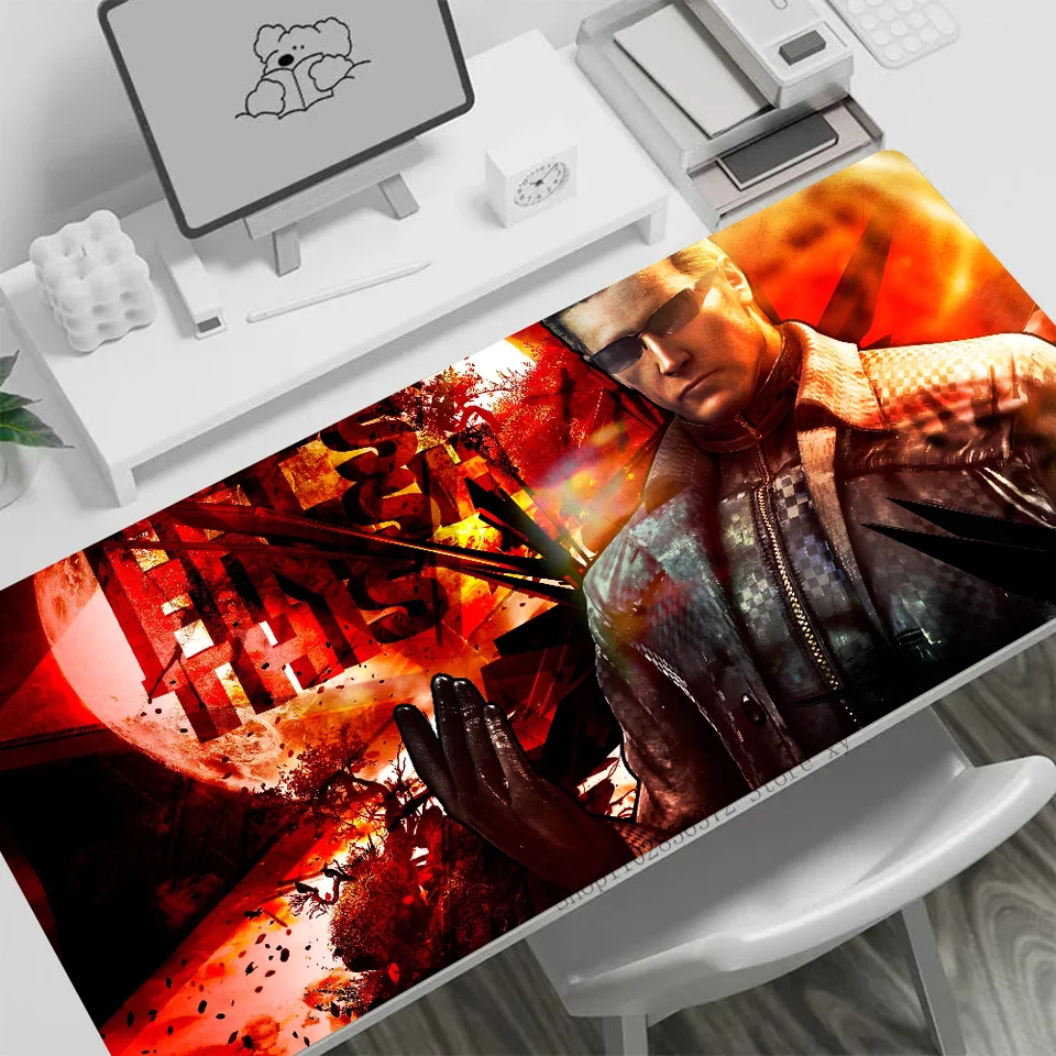 Resident Evil Game MousePad Veľká herná myš Pad Lockedge Zhustá počítačová klávesnica stolný stôl Mat