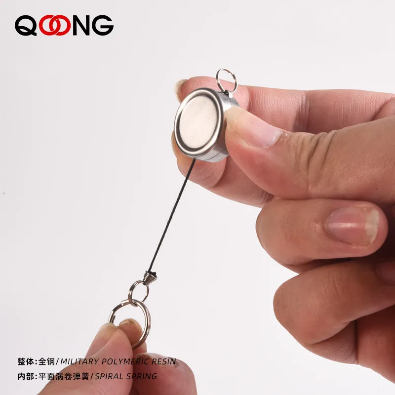 Resilience Kevlar Fiber Lany Elastic Keychains Keyring Sporty Sunovú alarm Keychain Anti-Lost Teleskopické klávesy Trinket H59