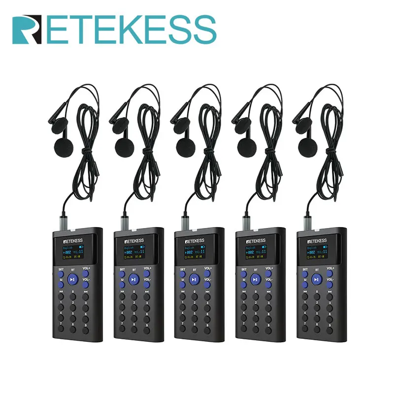 Retekess TT128 Bezdrôtové Bluetooth Samoobslužné prehliadky Tour Guide Systém GPS, ktorý je sprievodný pre výstavu múzea scénického priestoru