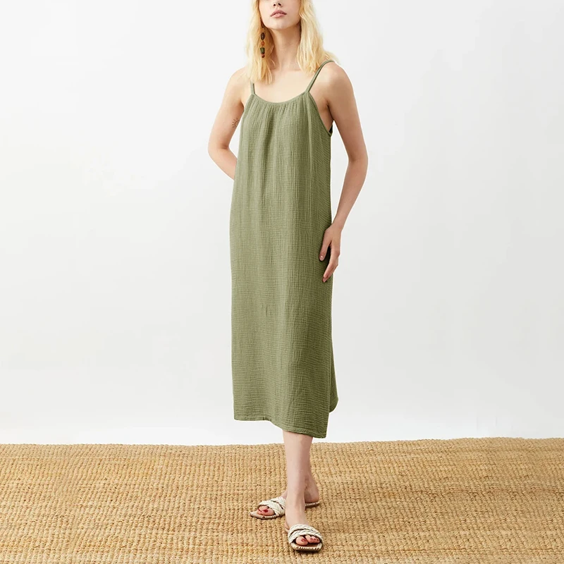 Retro 100% bavlnená gáza Musílinka Dámske šaty Príležitostné voľné rukávky NASTAVENIE NÁKLADNÉHO PLAČKA OTVORENÉ STRÁNKA PRÍSILNÁ PRÍSLUŠENIE SELDRESS Vestidos
