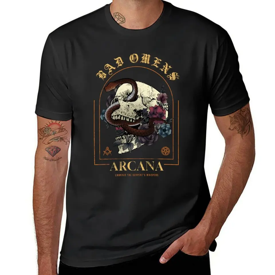 RETRO BAD OMENS THIRNE, Kovové tričko Tričko Animal Prinfor Boys Tops Plus veľkosti pánske grafické tričká anime