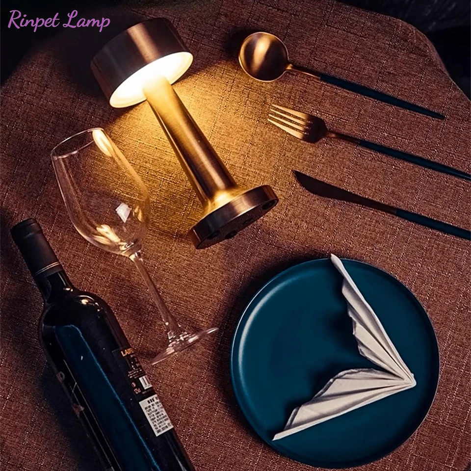 Retro barová stolová lampa LED nočné svetlo Lampary de noche koľaj Abajur