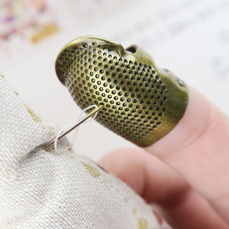 Retro chránený prstom Antique Thimble Ring Randworking Needle Thimble ihly remeslá domácnosť pre kutilá šijací náradie príslušenstvo