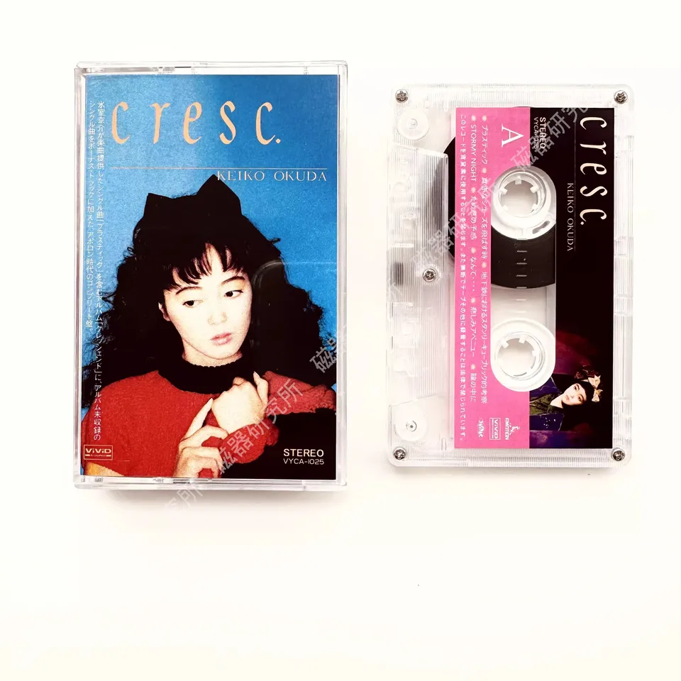 Retro City Pop Keiko Okuda Hudobná páska Crest Album Stormy Night Cassettes Cosplay Walkman Recorder CAR Soundtracks Collection