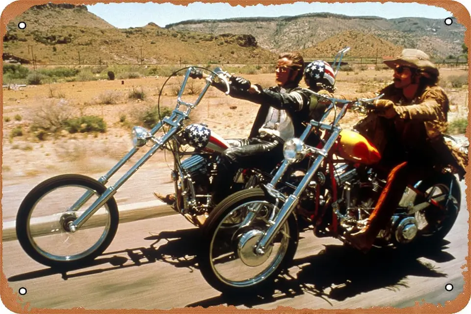 Retro cínová značka Vintage vzhľad kovové znamenie Dennis Hopper Easy Rider Movie plagát pre kaviareň bar muž Cave garáž pre domácu stenu dekor Motorc