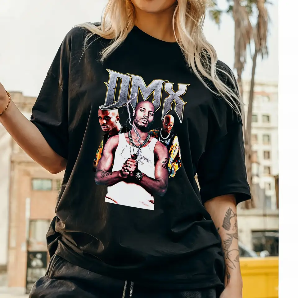 Retro DMX Yonkers T košeľa Vintage 2000. roky Merch Ruff Ryders Bootleg Graphic Dark Man X Hodnota Dizajn Tee Funny Meme Gift pre fanúšikov