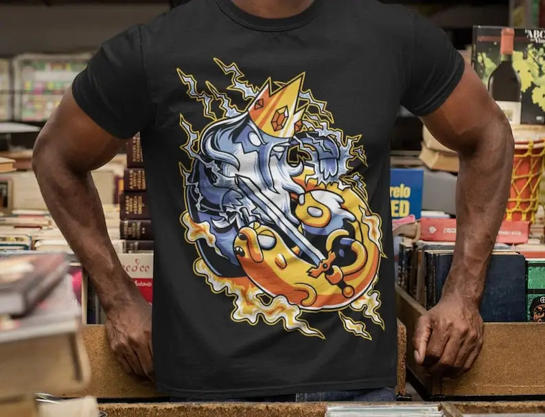 Retro dobrodružstvo Time Finn a Jake vs Ice King Vintage Tee