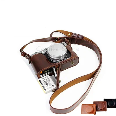 Retro farba luxusný digitálny fotoaparát pu kožené puzdro Originálny kožený tašk