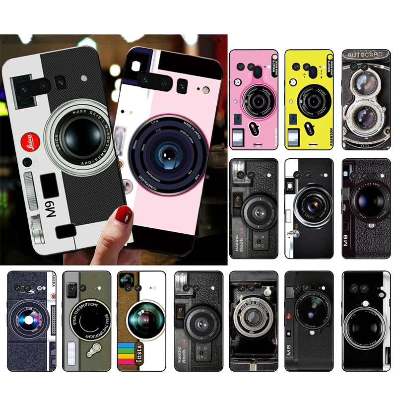 Retro fotoaparát pre telefóny pre Google Pixel 9 Pro XL 8 7 6 Pro Pixel 8a 7a 6a 4a 3a 3xl Pixel 8 7 6 5 4