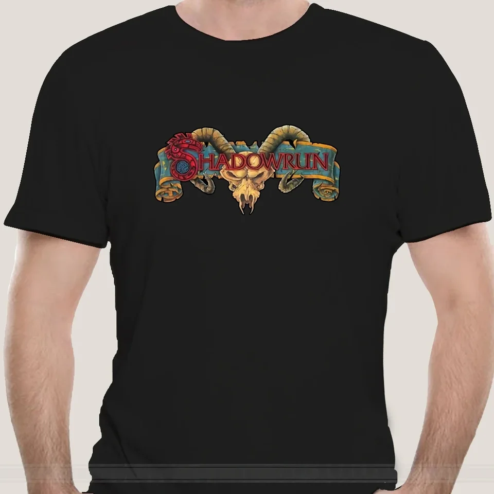 Retro Game Shadowrun Video Game Fan Tričko Technické logo DJ 1200 Turntable Music - Custom Mens Black T -Shirt Women Men Obliekanie