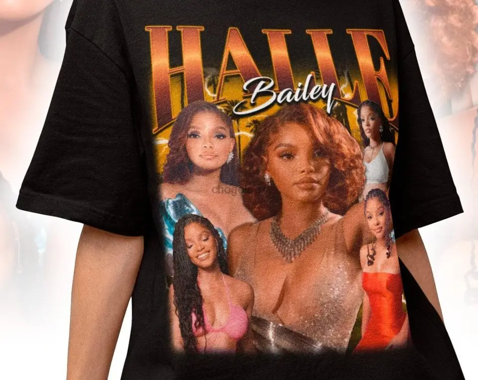 Retro Halle Bailey tričko - Halle Bailey Mikina - Merch Halle Bailey - darček pre fanúšikov Halle Bailey - Halle Bailey Unisex Tee