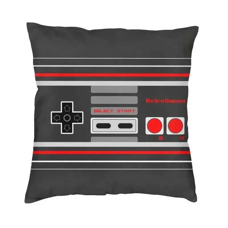 Retro hráč videohry Cushion Cushion pokrýva 40x40cm zamatové ovládače joystickov a gamepadov vankúš pre vankúš na pohovku vankúš