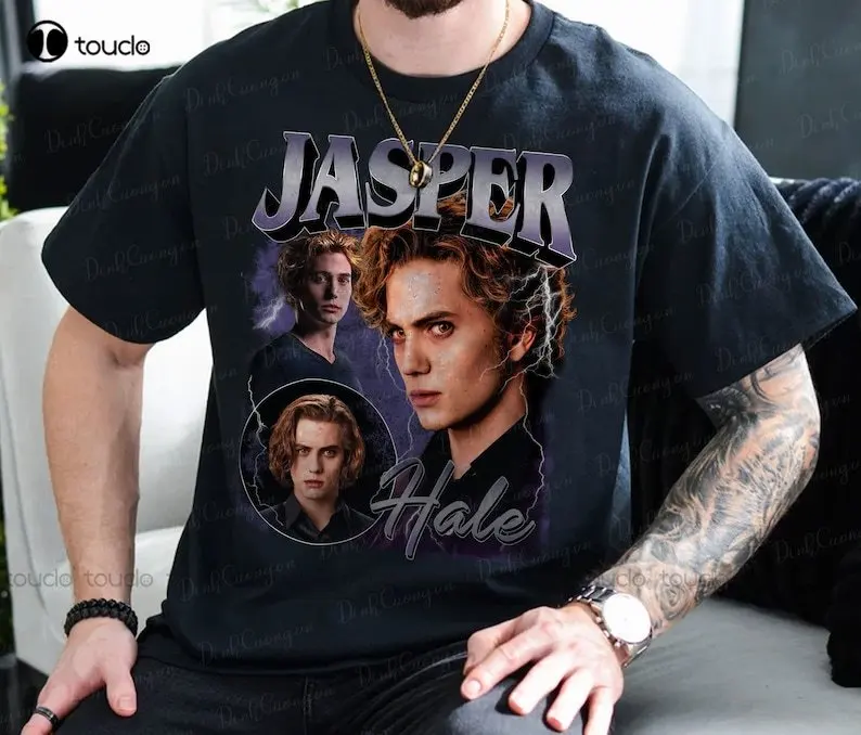 Retro Jasper Hale košele filmy The Twilight Saga Jackson Rathbone Kristen Stewart Tshirt Robert Pattinson Tee XS-5XL Vlastný darček