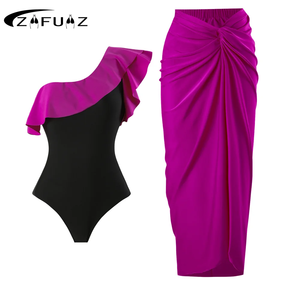 Retro jeden kus plaviek 2024 Nové jedno rameno Strappy plavky bikiny tlač 3d kvetiny plavky Ženy plavky plavky plavky plavky na plážové oblečenie