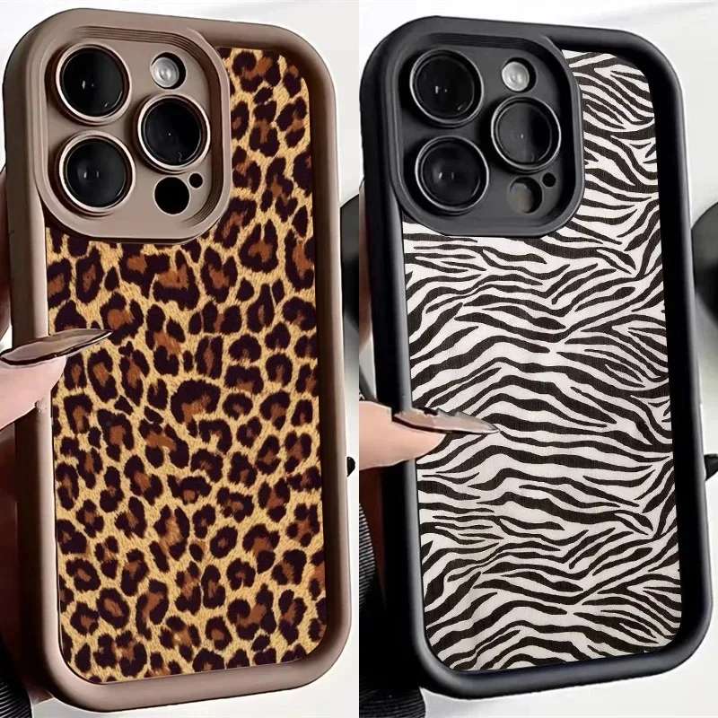 Retro Leopard Zebra Print Case pre Xiaomi Redmi Poznámka 13 Pro 5G 12 4G 8 11 10 13 Pro Plus 12s Redmi 12 12C 13C 13 9A 9T A1 A2 A3