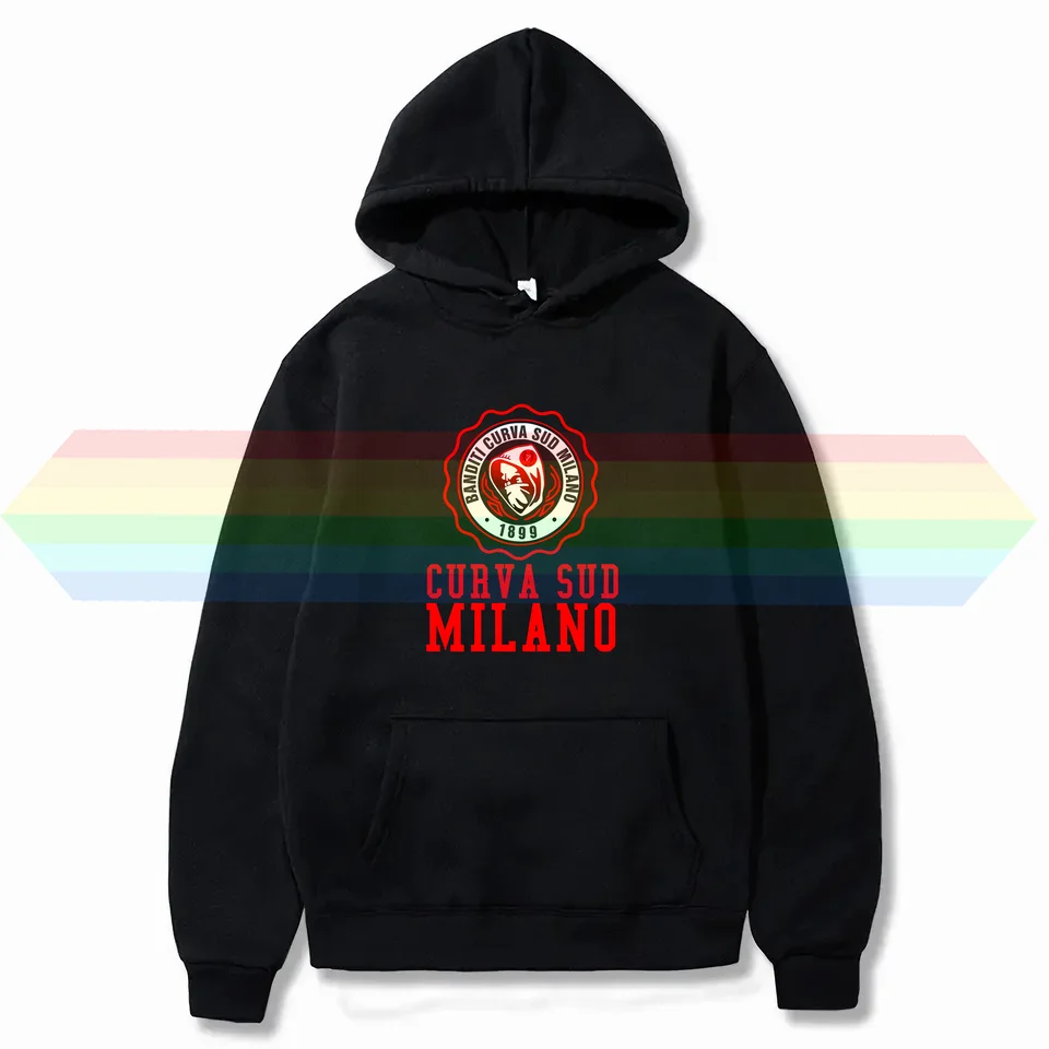 Retro mužské letné milánske polyesterové mikiny dámske dámske dámske curva sud milano Pohodlne 2024 kapucňa 2024