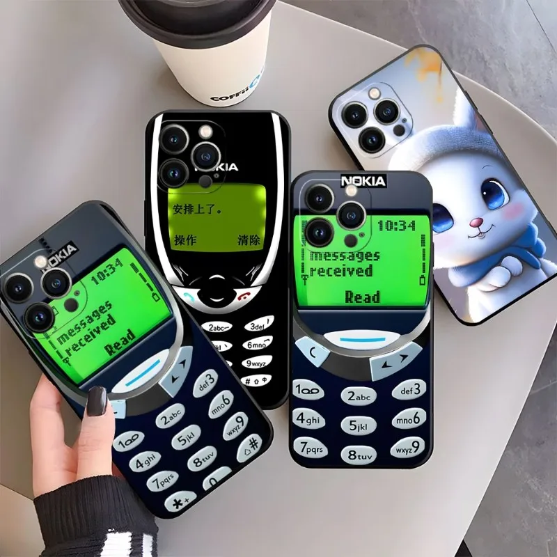Retro nostalgia pre n-nokias telefónne fondy pre iPhone 14 Pro Max 13 Mini 11 12 xr x xs 6 6s 7 8 Plus nárazový odolný zadný kryt