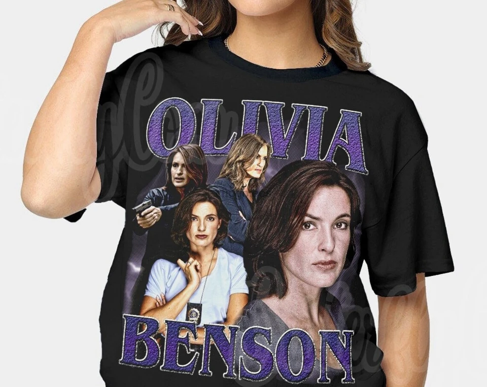 Retro olivia benson košeľa -Mariska Hargitay Teeslaw and Order Seriesolivia Benson Squeshirtelliot Stabler Law and Order Svu Shi