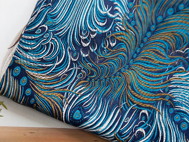 retro perie Brocade Tkanina Damask Jacquard Apparel Costy Čalúnenie